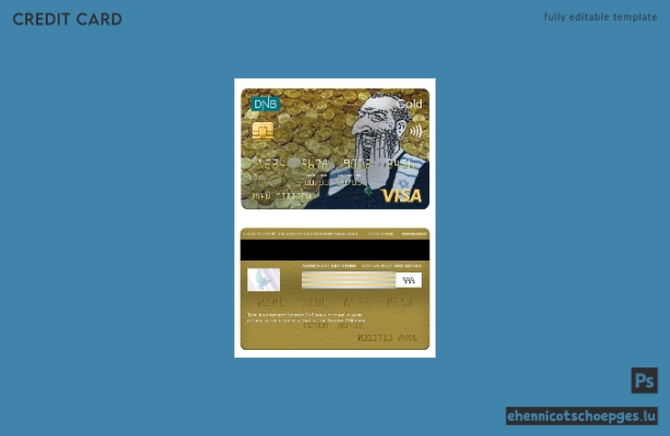 Beispielvorschau der norwegischen DNB Bank Visa Goldkarte